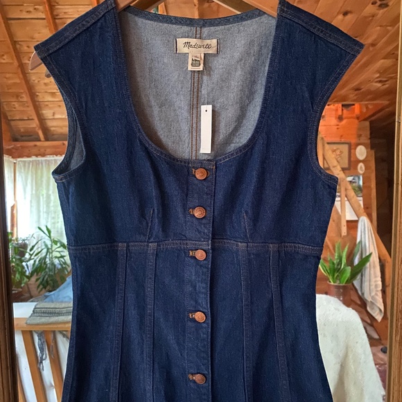 NWT Madewell Button Up Denim Dress - Picture 2 of 7